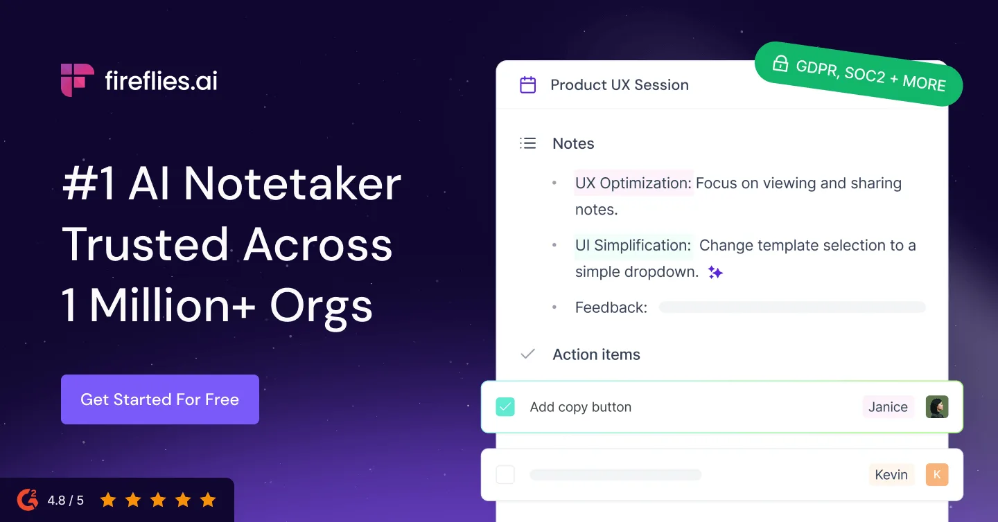 A review of the Fireflies.ai meeting assistant, an AI tool for automating meeting notes and transcription.
